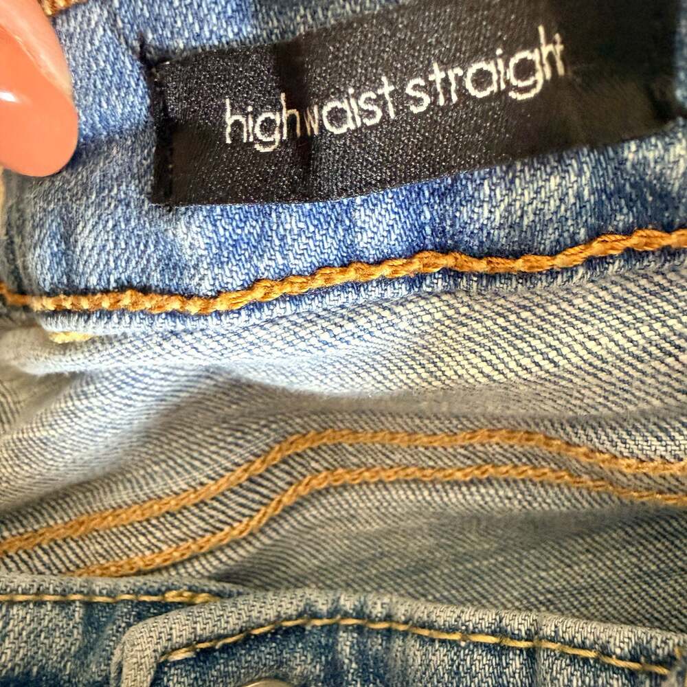 ella moss jeans womens junior size 12/31 high waist straight stretch denim blue - Picture 6 of 6